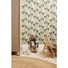 Ferm Living Strawberry Field Wallpaper Green