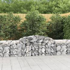 vidaXL 300 60/80 cm/ 10 pcs Arched Gabion Basket Iron Cage 50x100cm