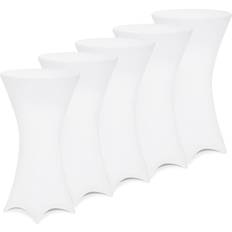 Poliéster Manteles Deuba 5x Fundas Elásticas Para Ø60 cm Blanco Mantel Blanco (60x)