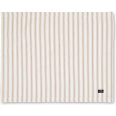 Lexington Bomull Bordstabletter Lexington Icons Striped Bordstablett Beige, Vit, Blå