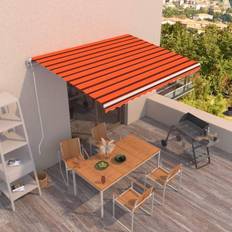 vidaXL Retrattile Automatica Tenda Da Sole 450 x 350 cm - Arancio Marrone