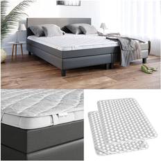 VitaliSpa Topper boxspringbett 140x200cm Matratzenschutz Weiß