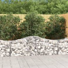 vidaXL Arched Gabion Baskets 11 pcs 200x50x60/80 cm Galvanised Iron