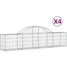 vidaXL 200 40/60 cm/ 4 pcs Arched Gabion Basket Cage