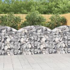 Sølv Gabionkurve vidaXL buet gabionkurv 150x30x100/120 galvaniseret jern