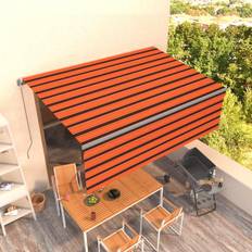 Orange Terrassemarkiser vidaXL Markise rullegardin 4x3 m manuel