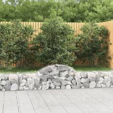 vidaXL buede gabionkurve 10 stk. 200x30x40/60 galvaniseret jern