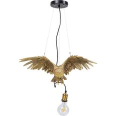 Lighting Kare Design Animal Owl Hanging Light Gold Black Pendant Lamp