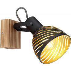 Golden Pfostenlichter Globo Lighting Lenna Strahler Holz Sockellampe