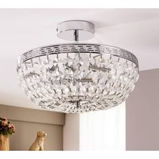 Lindby Skinnende krystal-loftslampe Mondrian Loftplafond