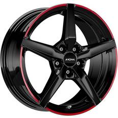 18" - 5/120 Bilfelger Ronal R69 mcr Jetblack red rim 8x18 5x120 ET42