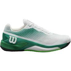 Beige - Man Sportschoenen voor racketsport Wilson Rush Pro 4.0 Clay Wrs - White/Green