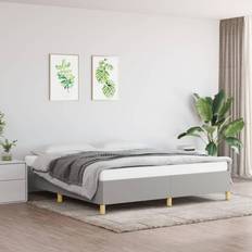 Strutture letto saldi vidaXL Giroletto Grigio Chiaro 160x200 cm In Tessuto