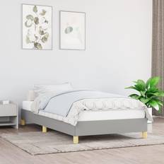 vidaXL Bedframe Stof Lichtgrijs 100x200 cm