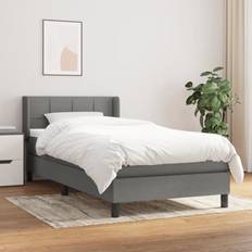 vidaXL Mit Matratze Dunkelgrau 80 x 200 cm Boxspringbett