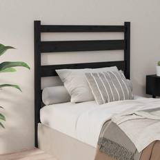 vidaXL black, 106 Solid Wood Pine Bed Bed Headboard