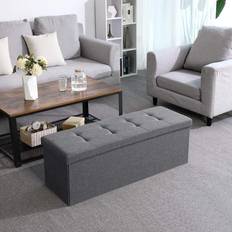 Sofabänke Songmics Sitztruhe LSF77K 110 cm Grau Sofabank