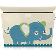 Türkis Aufbewahrungskästen Lifeney aufbewahrungsbox elefant 51x36x36cm spielzeugkiste + deckel