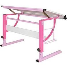 Pink Skrivebord Wohnling Justerbart Til Børn Lyserød Skrivebord