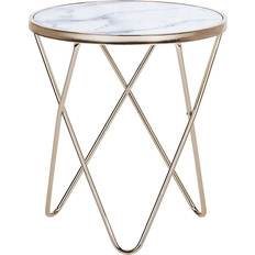 Or Tables Basses Beliani Ronde Avec Imitation Marbre Blanc Table Basse