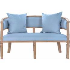 Dkd Home Decor Blue Linen Sofa