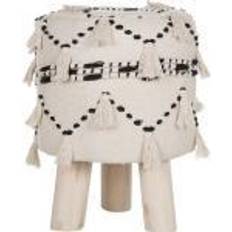 Beliani THONDI beige Fodskammel