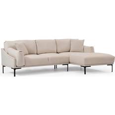 Beige corner sofa LOTO LIVING Corner Right Sofa