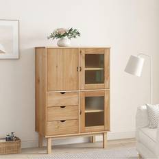 vidaXL højskab OTTA 85x43x125 massivt Skænk