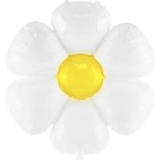 PartyDeco Foil Balloons Daisy White/Yellow