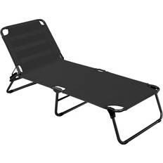 Aluminium Chaises longues Jan Kurtz Fiam - Amigo Big, Aluminium Noir/Noir - Noir