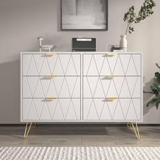 Gold Chest of Drawers UEV Modern Dresser Chest of Drawer 39.4x28.7"