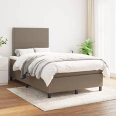 vidaXL Stoff Taupe Boxspringbett