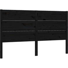 vidaXL black, 126 Solid Wood Pine Headboard