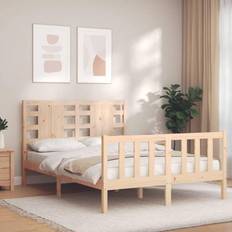 Senge & Madrasser vidaXL Small Double massivt træ Sengeramme