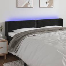 vidaXL LED-lys fløjl Sengegavl