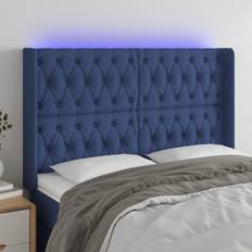 Senge & Madrasser vidaXL LED-lys 163x16x118/128 stof Sengegavl