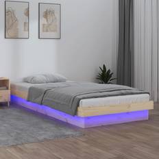 Strutture letto vidaXL Giroletto Con LED 90x200 cm In Legno Massello