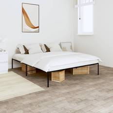 vidaXL Giroletto In Metallo Nero 140x200 cm