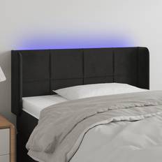 vidaXL LED Svart 103 x 16 x 78/88 cm Sänggavel
