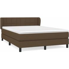 Double bed with mattress vidaXL brown, Box Spring with Mattress Double Continental Bed