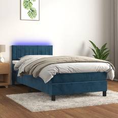 Blau Betten vidaXL Samt Blau, 80 Boxspringbett