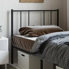 vidaXL Metallinen Sängynpääty Musta 90 cm