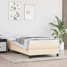 vidaXL Stoff Creme Boxspringbett