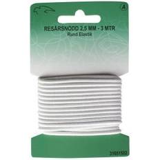 Panduro Hobby Elastik Rund Hvid 2,5mm 3m