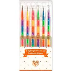 Gelb Gelstifte Djeco Lovely Paper Rainbow Gel Pens