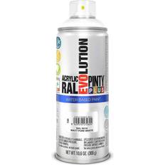 Pinturas en aerosol Spraymaling Pintyplus Evolution RAL 9010 Mat Vandbaseret Pure White 400 ml