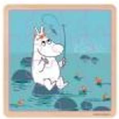 Mumin Firkantet træpuslespil Fiskeri spil, dansk