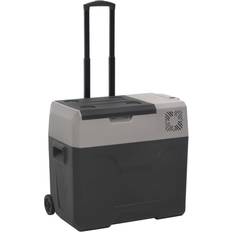 Neveras Portátiles vidaXL Nevera Con Ruedas Y Asa Polipropileno Negro Y Gris 40 L