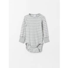 Polarn O. Pyret Stripe Babygrow Grey Stripes 1.5-2y x 92
