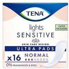 Incontinence Protection TENA Lights Sensitive Ultra Pads Normal